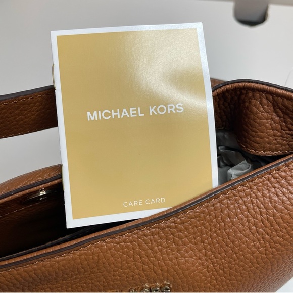 Michael Michael Kors Ashbury Large Leather Shoulder Bag Purse Brown New - Picture 7 of 7